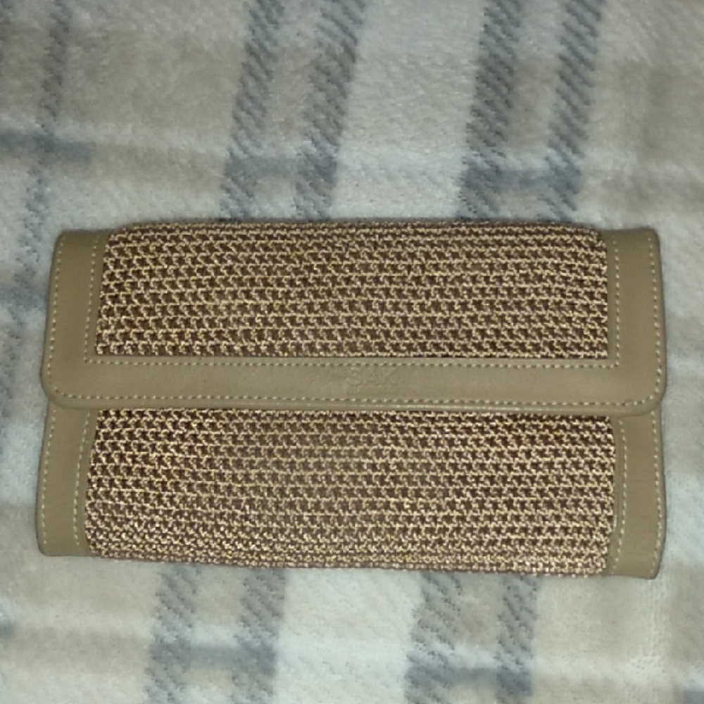 The Sak Large Woven Tan Wallet